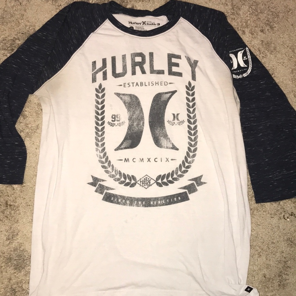 Men’s Hurley Jersey-Length Sleeve T-Shirt - Large